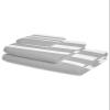 IDOWMAT Soft 3-Piece Towels for Bathroom - Premium Polyester Towel Set - Absorbent Quick Drying Bath Hand Washcloth Towels - Grey Striped view 2