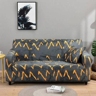 1-Piece Fit Stretch Sofa Cover, Sofa Slipcover Elastic Fabric Printed Pattern Chair Couch Settee Sofa Covers Universal Fitted Furniture Cover 1/2/3/4 Seater Protector Covers ( Color : #21 , Size : 74i