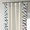 HPD Half Price Drapes Bordered Solid Cotton Curtains for Bedroom & Living Room 50 X 96 (1 Panel), Rod Pocket Window Curtains Home Dcor, Ellis Blue view 4