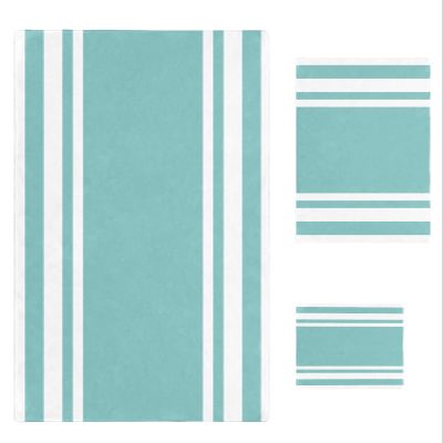 IDOWMAT Microfiber Highly Absorbent Men Women Face Wash Household Towel Set 3 Pack, Solid Color Lines Soft Quick Dry Towel for Hotel Pool Gym