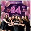 64th Birthday Decorations for Girls Happy Birthday Banner Pink Decorations for A Party Birthday Backdrop for Women view 3