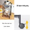 ALSODI Black Multi-Storey Kitchen Storage Pot Rack Creative Floor Rotatable Kitchen Shelf,38 * 26.5 * 27cm view 2