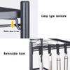 ALSODI Black Multi-Storey Kitchen Storage Pot Rack Creative Floor Rotatable Kitchen Shelf,38 * 26.5 * 27cm view 4