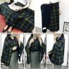 Thickening Old Man Shawl Wheelchair, Plus Velvet Thickened Plaid Shawl Scarf with Buttons Soft Super Warm Lightweight Wheelchair Blanket for Lap Bed Sofa Office view 3
