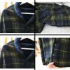 Thickening Old Man Shawl Wheelchair, Plus Velvet Thickened Plaid Shawl Scarf with Buttons Soft Super Warm Lightweight Wheelchair Blanket for Lap Bed Sofa Office view 4