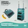 Pack Gear Hanging Luggage Organizer - Our Carry On Closet Insert Fits inside easily - Our Hanging Luggage Organizer Uses Velcro to Allow Instant Access to your Clothes (Mesh Green, Carry-On Size) view 2