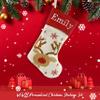WEWILL Set of 5, 18'' Personalized Christmas Stockings with Embroidery Technology Xmas Customized Stockings for Family Kids view 3