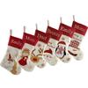 WEWILL Set of 6, 18'' Personalized Christmas Stockings with Embroidery Technology Xmas Customized Stockings for Family Kids view 1
