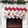 WEWILL Set of 6, 18'' Personalized Christmas Stockings with Embroidery Technology Xmas Customized Stockings for Family Kids view 2