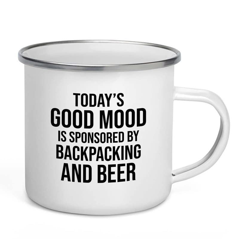 Hobby Camper Mug 12oz - backpacking and beer - Hiking Woods Adventure Explorer Travel Outdoor Camping