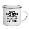 Hobby Camper Mug 12oz - backpacking and beer - Hiking Woods Adventure Explorer Travel Outdoor Camping view 1