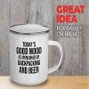 Hobby Camper Mug 12oz - backpacking and beer - Hiking Woods Adventure Explorer Travel Outdoor Camping view 2