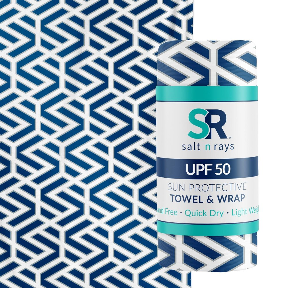 Salt n Rays UPF 50 Sol Wrap Towel Sun Protection (Geo)