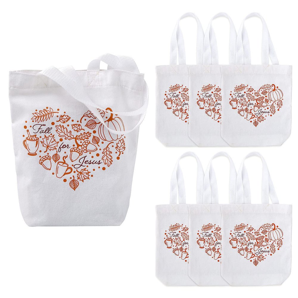 10" x 12" Medium Fall for Jesus Tote Bags - 6 Pieces