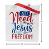 Fun Express 15" x 17" Large Faith Fourth of July Nonwoven Tote Bags - 12 Pieces view 2