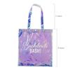 Fun Express 15" x 16" Large Clear Iridescent Bachelorette Vinyl Tote Bags - 3 Pieces view 4