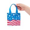 Fun Express 6" x 6" Mega Patriotic Mini Nonwoven Tote Bag Assortment  100 Pieces view 3