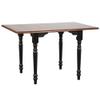 Sunset Trading Selections 3 Piece 48" Rectangular Extendable Dining Windsor Arrowback Chairs | Drop Leaf Table Solid Wood Dinette Set, 3 Size Expandable, Seats 4, Distressed Antique Black with Cherry view 3
