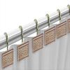 Zahari Home Sinatra Shower Curtain Hooks Pack of 12 Modern Classic Decorative Bathroom Decor, Blush view 4