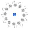 Zahari Home Sinatra Shower Curtain Hooks Pack of 12 Modern Classic Decorative Bathroom Decor, White view 3