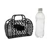Fun Express 7 3/4" x 3 3/4" x 6 1/2" Small Black Plastic Jelly Tote Bags 6 Pieces view 1