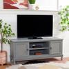 SAFAVIEH Haines TV Stand for up to 55" Flatscreen  Distressed Grey, 2 Doors with Interior Storage, 2 Open Shelves, Entertainment Media Console (MED5709B) view 1