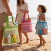 Fun Express 10" x 12" Medium Beach Mesh Polyester Tote Bags  12 Pieces view 2