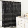 Zahari Home Sinatra Bathroom Shower Curtain Glamorous Bling Fabric Shower Curtain, 72"x70", Black view 2