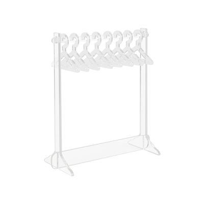 AxeWoodz Earrig Hanger Rack with Mini Hanger, Clear Acrylic Earring Holder Stand, Cute Earring Display, Stand Earrings Rack Organizer for Women Girls (Clear)