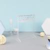 AxeWoodz Earrig Hanger Rack with Mini Hanger, Clear Acrylic Earring Holder Stand, Cute Earring Display, Stand Earrings Rack Organizer for Women Girls (Clear) view 2