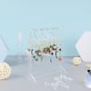 AxeWoodz Earrig Hanger Rack with Mini Hanger, Clear Acrylic Earring Holder Stand, Cute Earring Display, Stand Earrings Rack Organizer for Women Girls (Clear) view 3