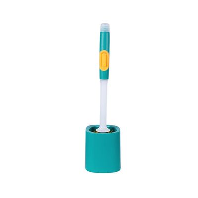 KIZQYN Toilet Brush Toilet Brush Holder Household Wall-Mounted Hydraulic Silicone Toilet Brush Bathroom Long Handle Cleaning Brushs with Base Toilet Bowl Brush Set Toilet Cleaner Brush