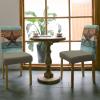 8PCS Dining Chair Covers Stretch Spandex Slipcovers Farm Rustic Western Star Removable Washable Dining Room Seat Cover Cushion Protector for Home Hotel Banquet Decor Retro Brown Teal Wooden Board view 3
