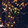 4Pcs Mini Christmas Wreaths Small Wreath for Craft Dollhouse Garland Winter Snow Ornaments with Gold Bells Red Berries for Cabinet Windows Kitchen Festive Decor view 3