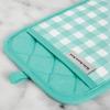 KitchenAid Gingham Pot Holder 2-Pack Set, Aqua Sky, 7"x10" view 3