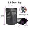 100 Pack Mylar Bag 3.5 Gram,4.7 Mil Thickness Smell Proof Bag,Stand-up Packaging Pouch,Resealable Foil Food Storage Baggies Safe Material,4x5 Inches,Matte Black view 2