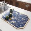 Lifup Soft Diatom Mud Dish Drying Mat for Multiple Usage, Rubber Backed Absorbent Quick Dry Mat for Kitchen or Bathroom Blue Birds 11.8" x 15.7" view 1