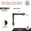 2 Pack 6.5" Metal L Bracket for Furniture - Black - Handmade Decorative Steel Brackets - Rustic Metal Corner Brackets for Front Doors, Gates, Garages, Tables & Cabinets - The Tuscan Series view 2