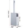 KIZQYN Toilet Brush Toilet Brush Holder Household Bathroom Toilet Toilet Cleaning Brush 360 No Dead End Toilet Bowl Brush with Base Package Toilet Cleaner Brush (Color : Gris) view 3