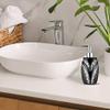 Zahari Home Sinatra Soap Dispenser/Lotion Pump Unique Design Bling Glass Mosaic Dcor, Black view 2