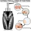 Zahari Home Sinatra Soap Dispenser/Lotion Pump Unique Design Bling Glass Mosaic Dcor, Black view 3