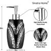 Zahari Home Sinatra Soap Dispenser/Lotion Pump Unique Design Bling Glass Mosaic Dcor, Black view 4