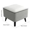 GIZNXBA Small Rectangle Foot Stool, PU Leather Footrest Ottoman for Couch, Modern Rectangle Footrest Small Step Stool Ottoman with Carbon Steel Legs for Living Room (Color : /Orange) view 3