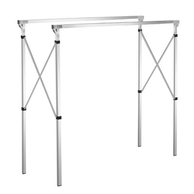 HUHJYUGE Clothes Drying Rack Length Adjustable 94in, Clothes Drying Rack Collapsible Stainless Steel, Laundry Drying Rack with Gravity Lock Device, Free of Installation Easy Storage