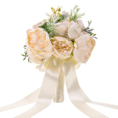 DECHOUS Bridal Shower Table Decor Realistic Artificial Flower Bouquet for Wedding Bride Bridal Decorations Wedding Aisle Decor