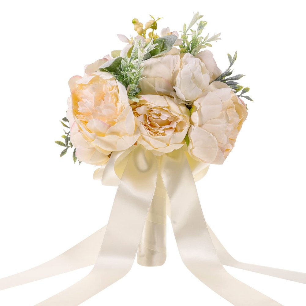 DECHOUS Bridal Shower Table Decor Realistic Artificial Flower Bouquet for Wedding Bride Bridal Decorations Wedding Aisle Decor