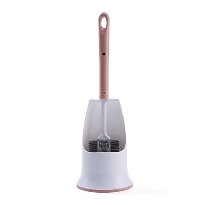 KIZQYN Toilet Brush Toilet Brush Holder Household Toilet Bowl Brush Bathroom Toilet Cleaning Brush Silicone Long Handle Toilet Cleaning Brushs with Base Set Toilet Cleaner Brush (Color : Brass)