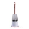 KIZQYN Toilet Brush Toilet Brush Holder Household Toilet Bowl Brush Bathroom Toilet Cleaning Brush Silicone Long Handle Toilet Cleaning Brushs with Base Set Toilet Cleaner Brush (Color : Brass) view 1
