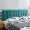 ZZYK Headboard Backrest Large Upholstered Sponge Filling Reading Pillow Adult Back Lumbar Support Pad Headboard Removable Cover for Day Bed Bunk Bed,Blue,Paste 70.8"/180cm view 1