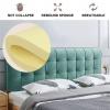 ZZYK Headboard Backrest Large Upholstered Sponge Filling Reading Pillow Adult Back Lumbar Support Pad Headboard Removable Cover for Day Bed Bunk Bed,Blue,Paste 70.8"/180cm view 3